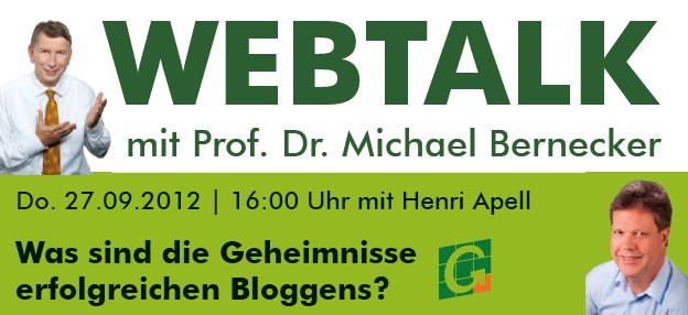 GABAL Webtalk mit Prof. Dr. Michael Bernecker “ Was sind die Geheimnisse erfolgreichen Bloggens?"