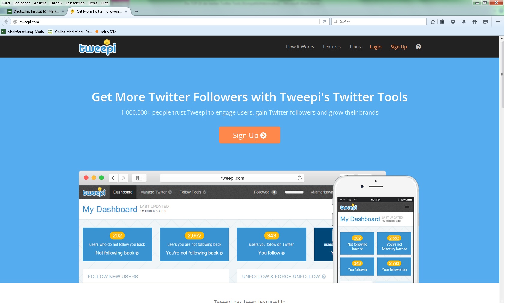 Tweepi Twitter Tools