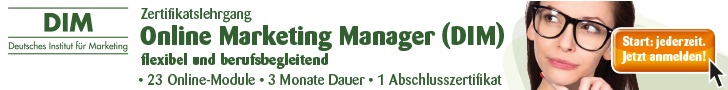 Banner Online Marketing Manager anmelden
