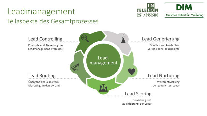 Consider all sub-aspects for successful lead management.
