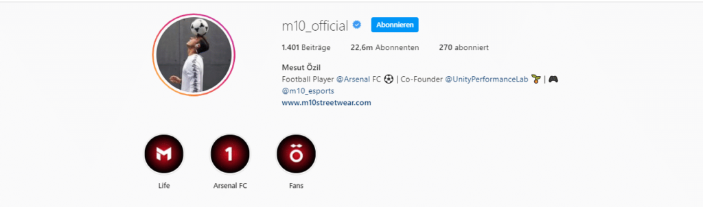 Mesut Özil Instagram