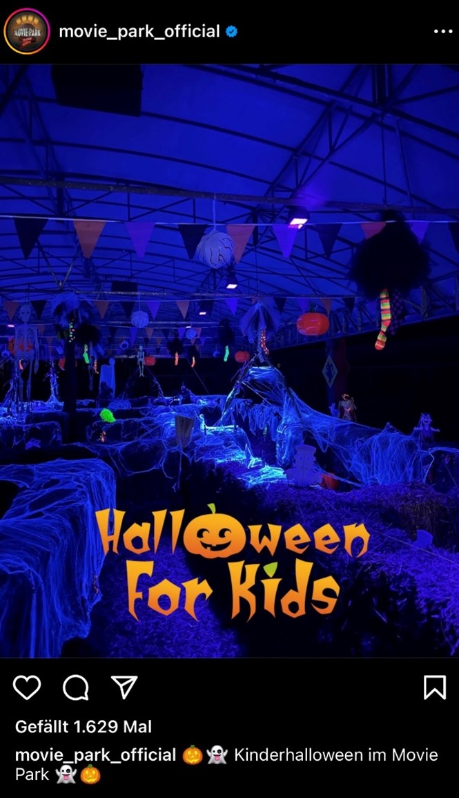Halloween for Kids Post von Movie Park Germany