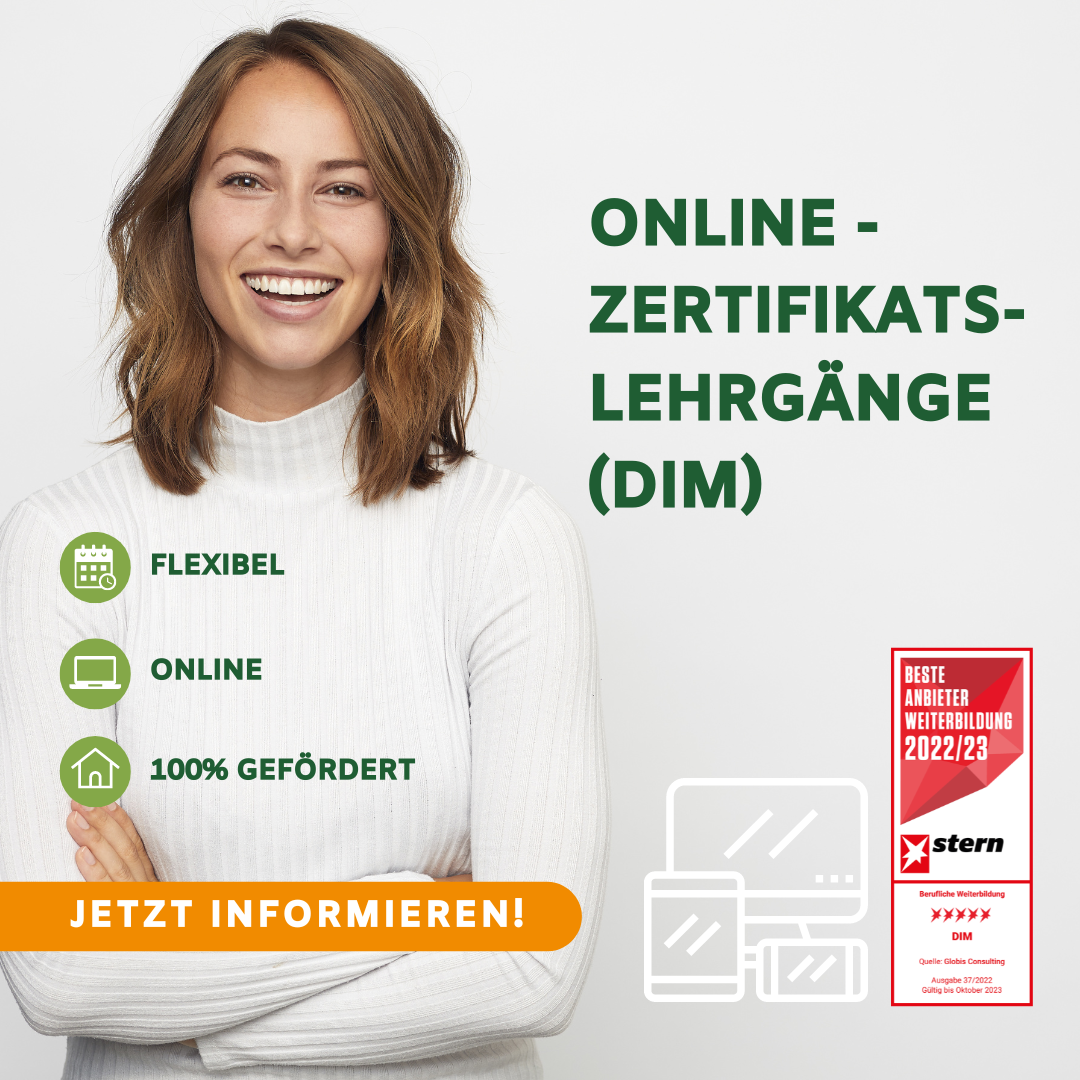 Online-Zertifikatslehrgänge (DIM)