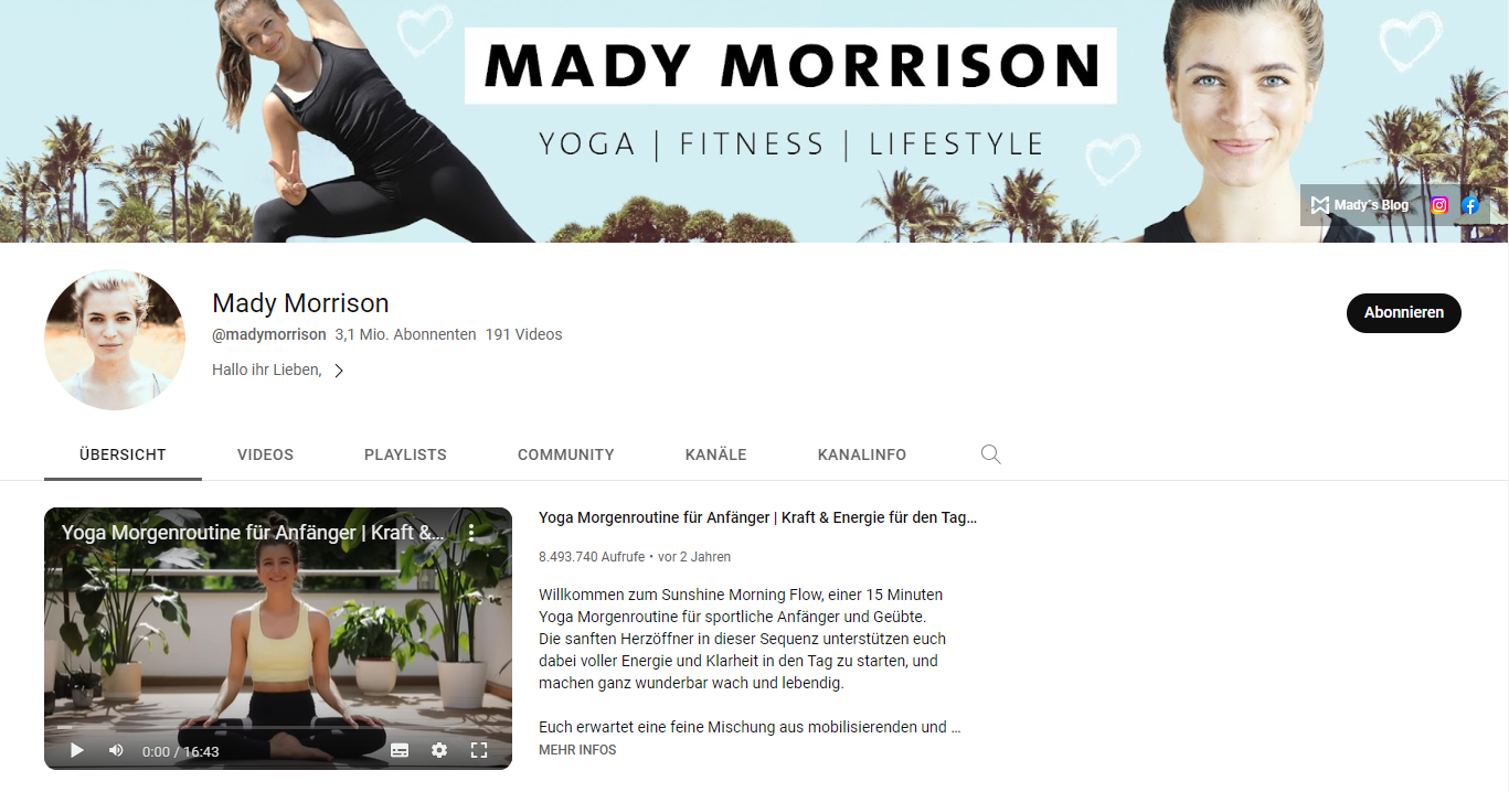 Fitness Influencer Mady Morrison DIM